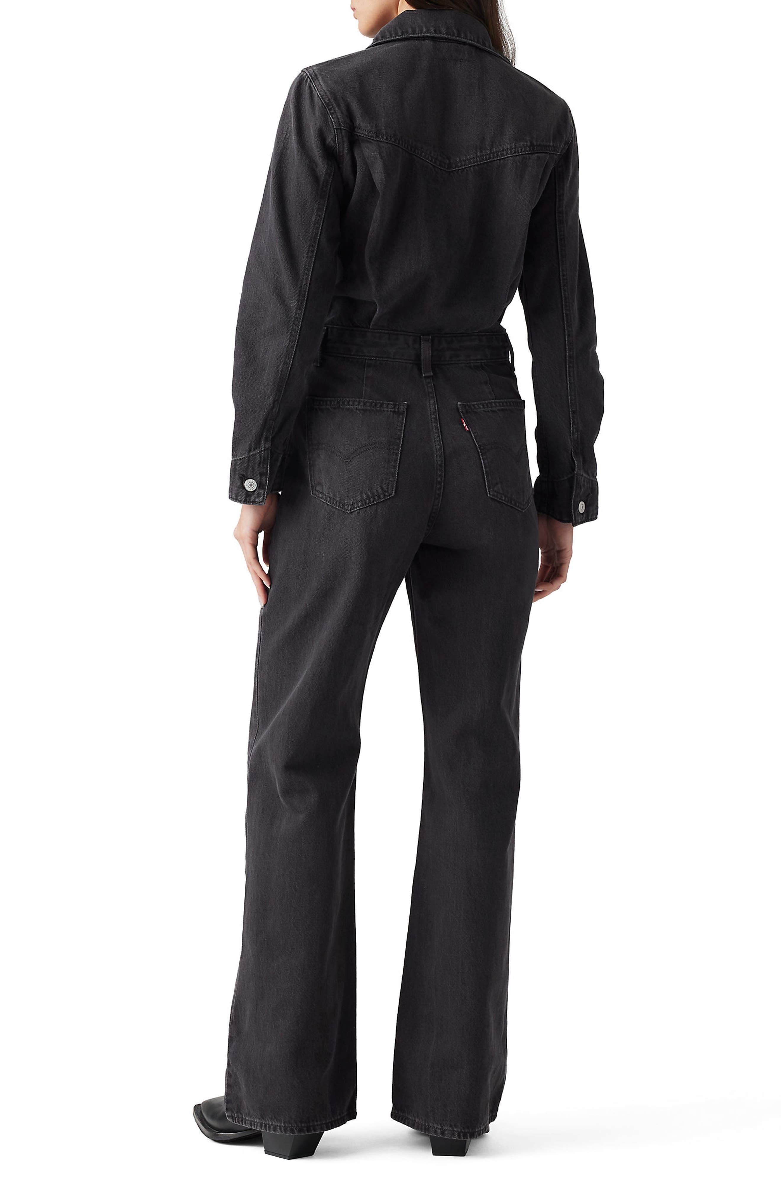 levi's Western Long Sleeve Denim Jumpsuit in Travel Suit at Nordstrom - 2