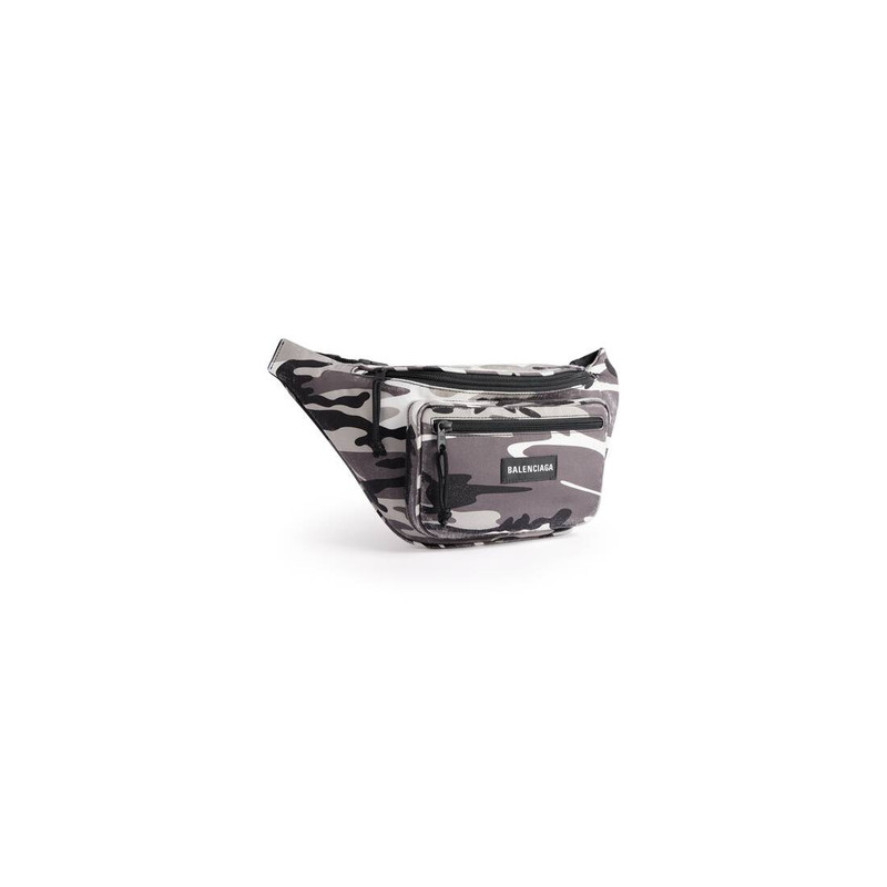 BALENCIAGA Men's Explorer Beltpack Camo Print  in Grey outlook