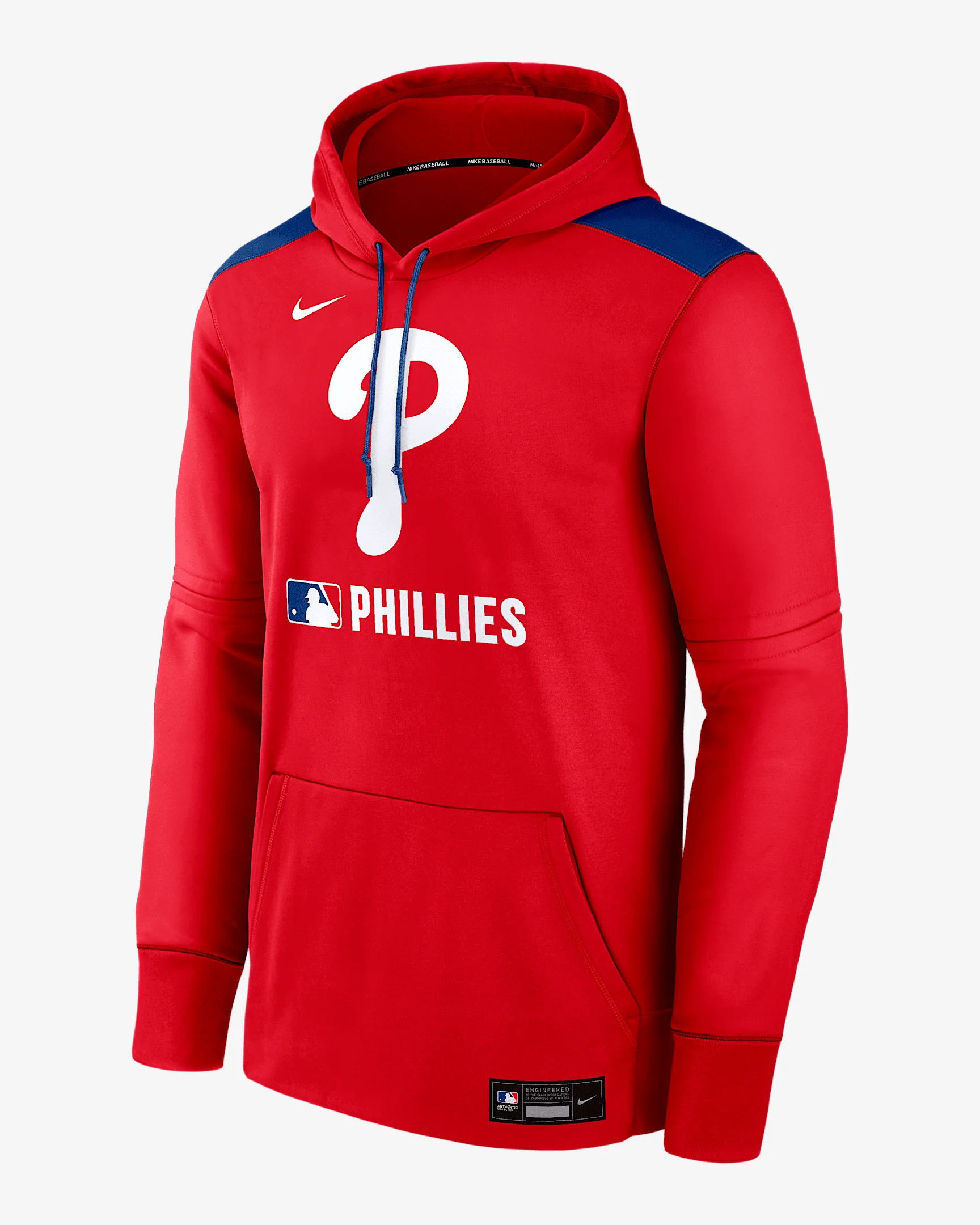 Philadelphia Phillies Authentic Collection Men's Nike Therma MLB Pullover Hoodie - 1