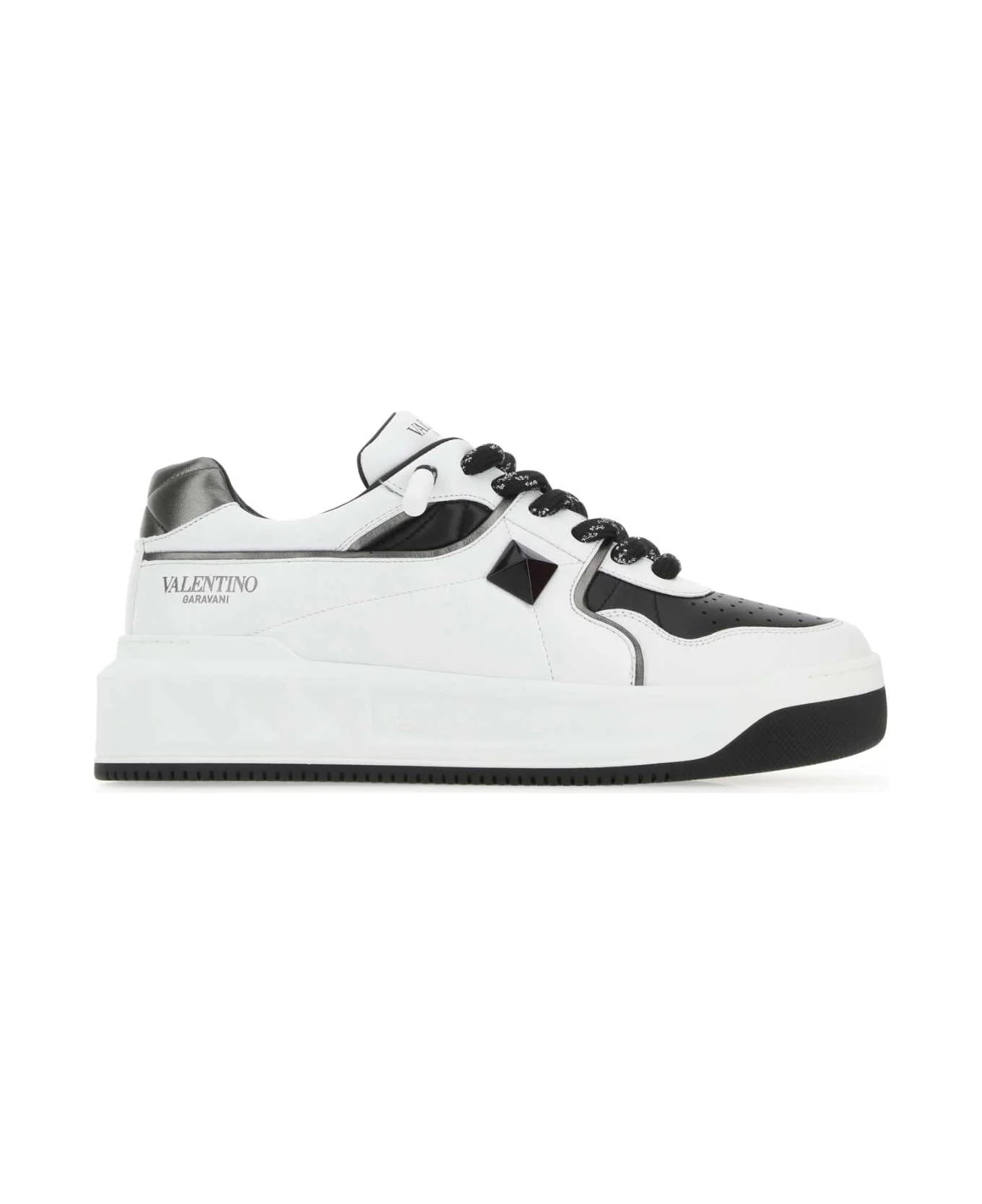 Two-tone Nappa Leather One Stud Sneakers - 1