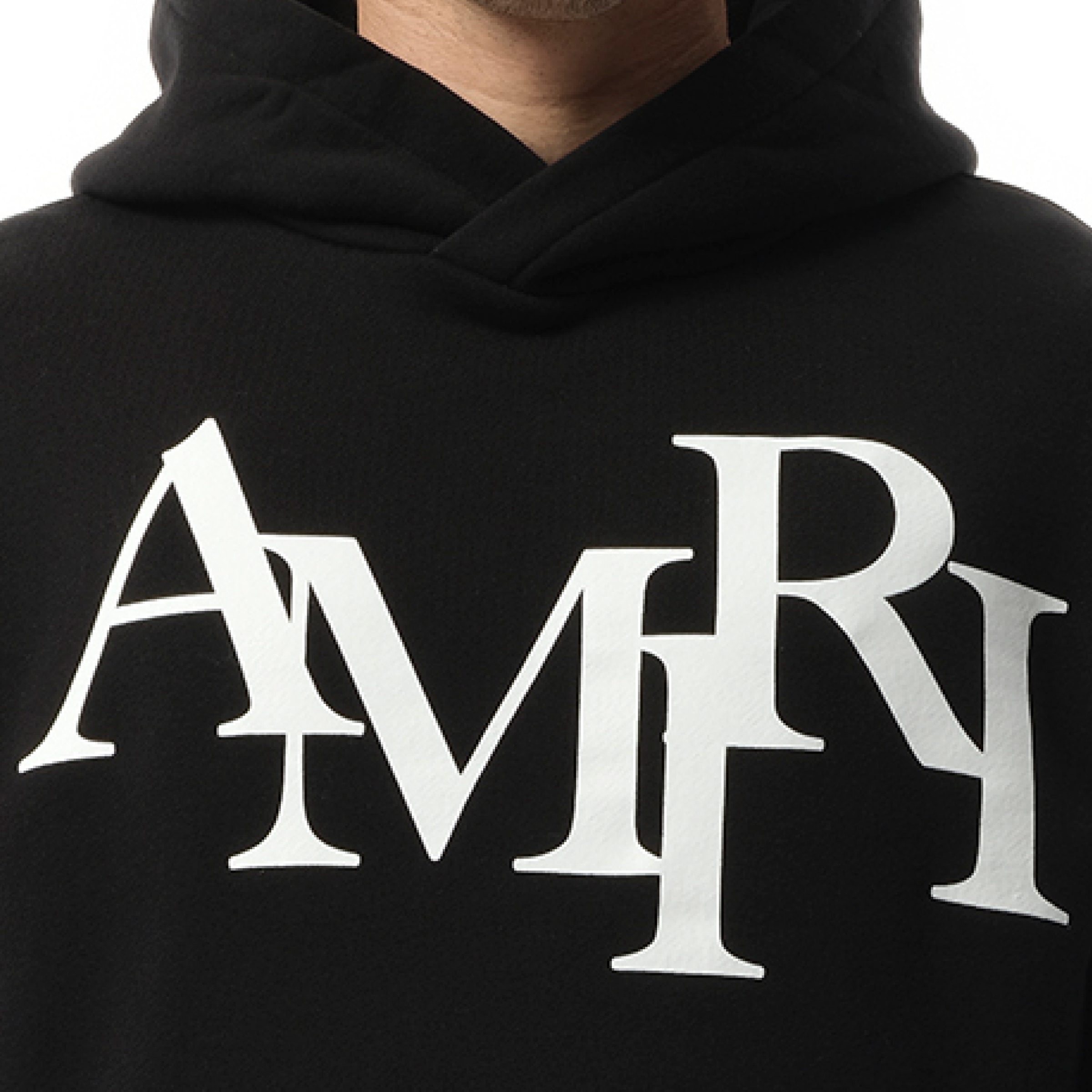 ◆AMIRI◆'AMIRI' Staggered フーディ AMIRI STAGGERED LOGO HOODIE - Black | AMIRI
