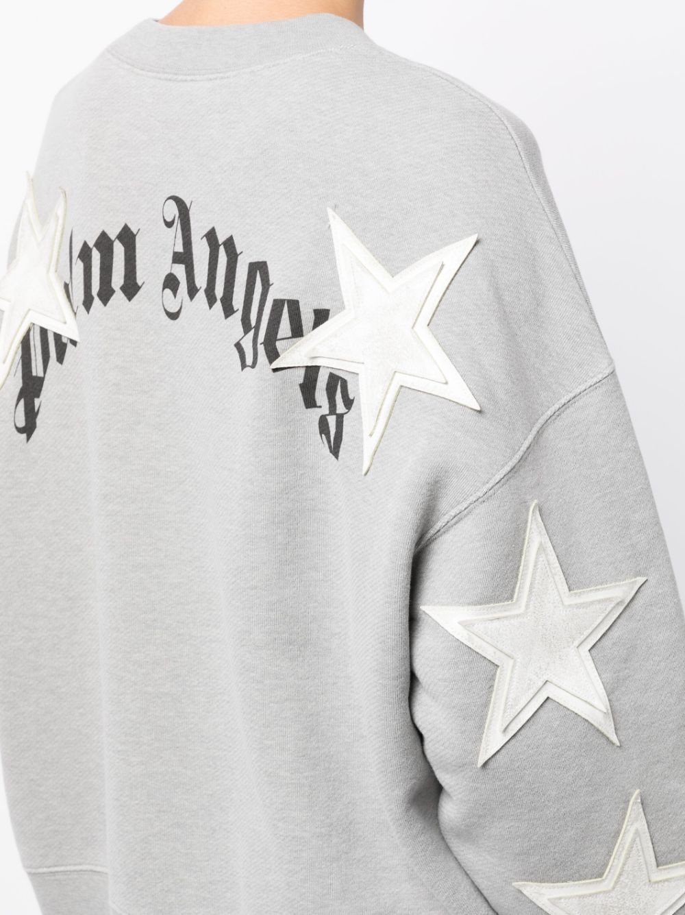 logo-print star-patch cotton sweatshirt - 5
