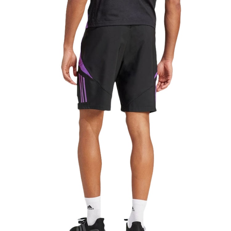 adidas Germany Tiro 24 Competition Downtime Shorts Asia Sizing 'Black Purple' IP8258 - 3