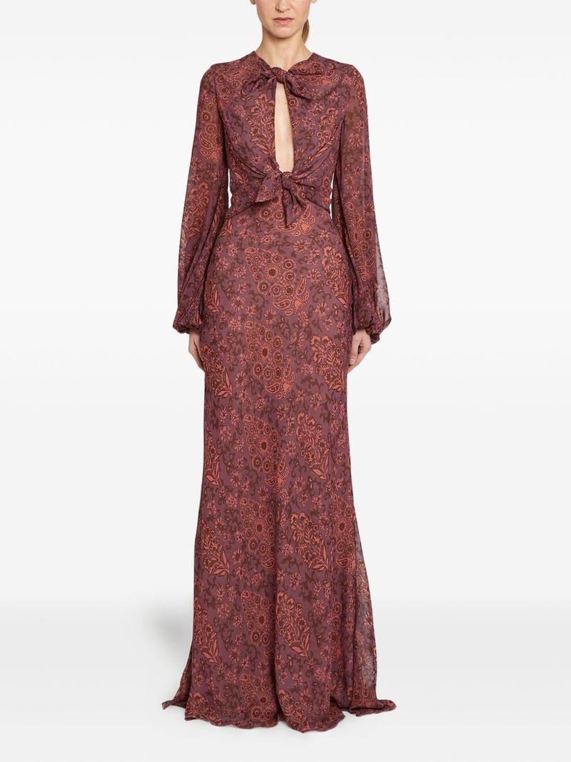GIAMBATTISTA VALLI paisley-print tie-front maxi dress outlook