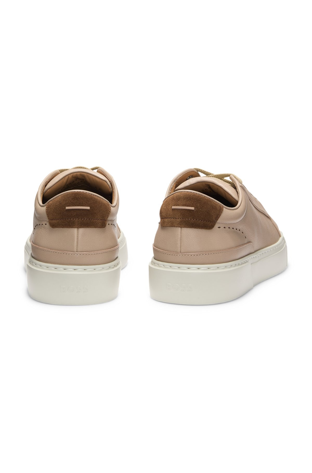GARY LEATHER TRAINERS WITH SUEDE BACKTAB - 5