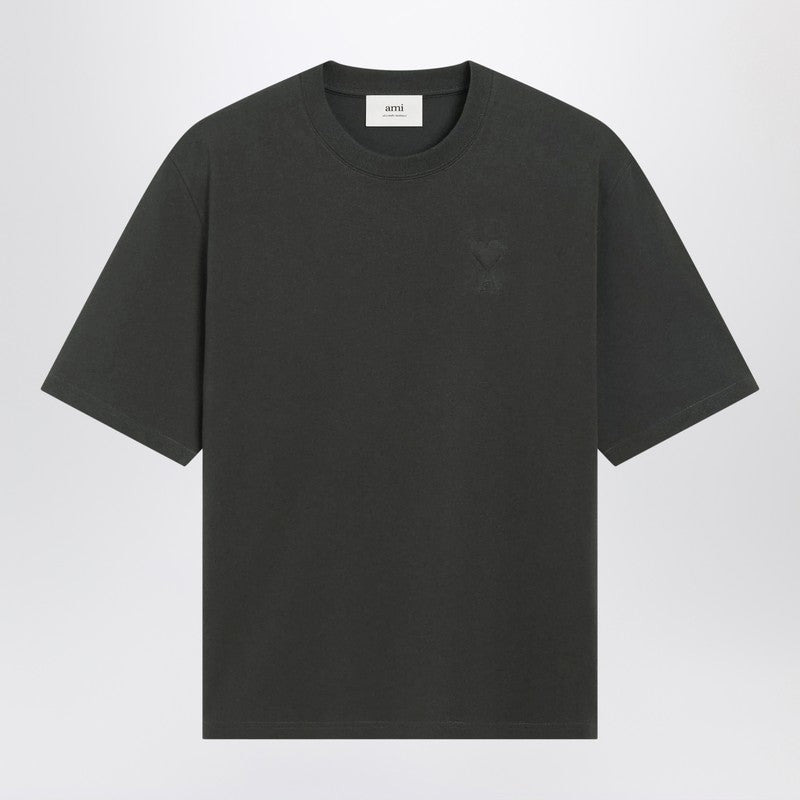 Ami Paris Anthracite Grey Ami De Coeur T-Shirt Men - 1