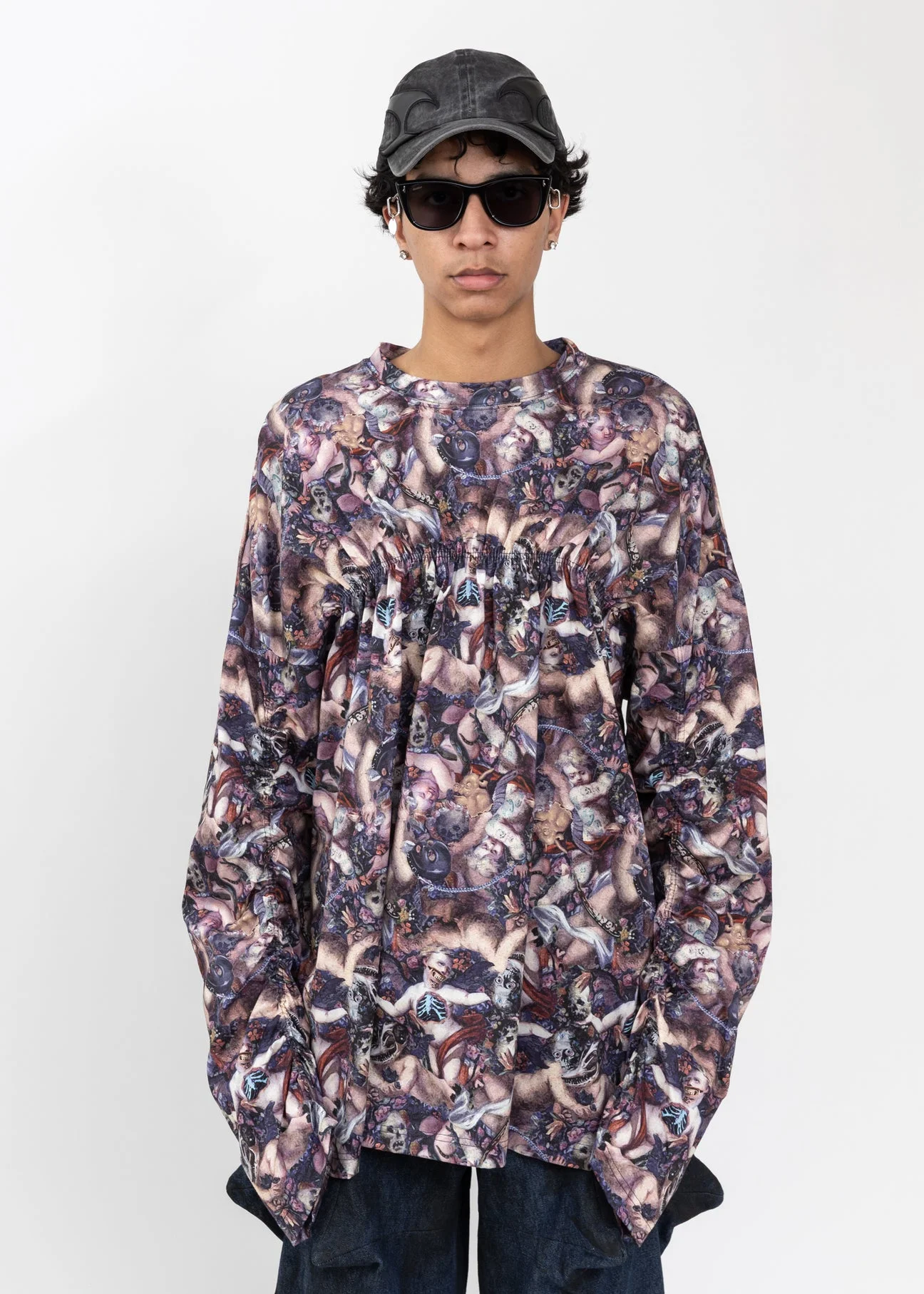 Multi Color Fallen Angel Shirring Long Sleeve - 1