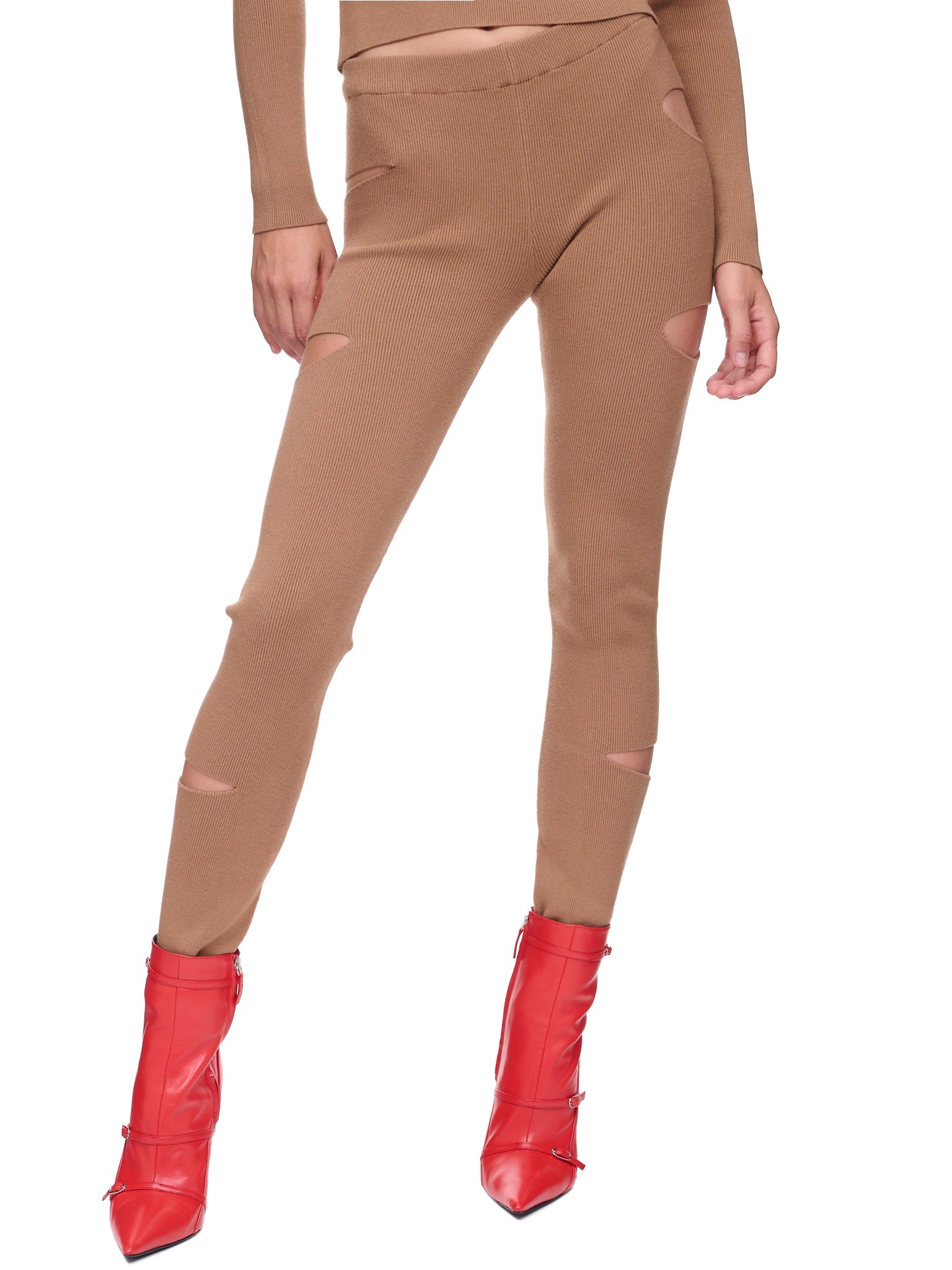 Cut-Out Knit Pants - 4