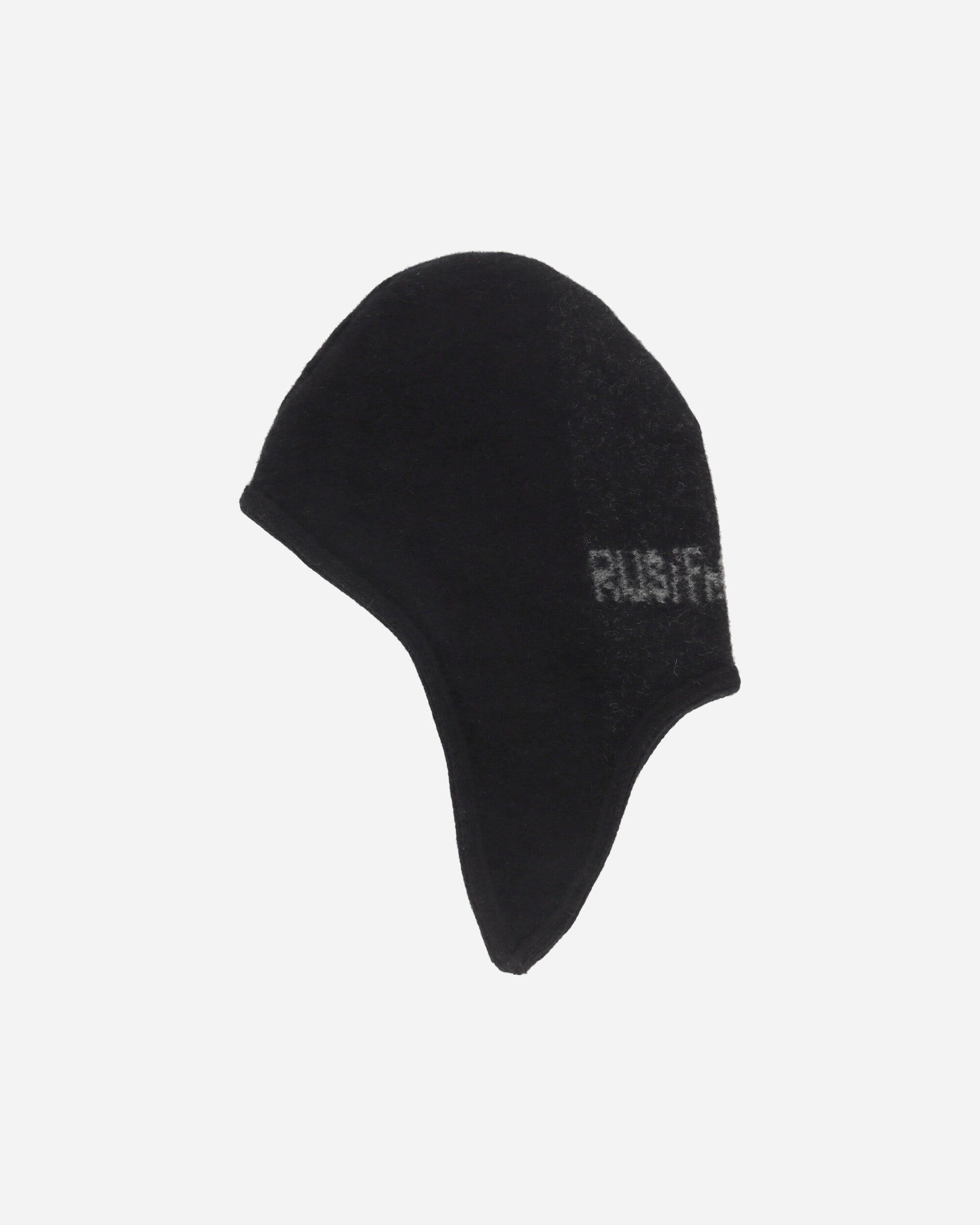 Knitted Logo Helmet Hat Black - 2