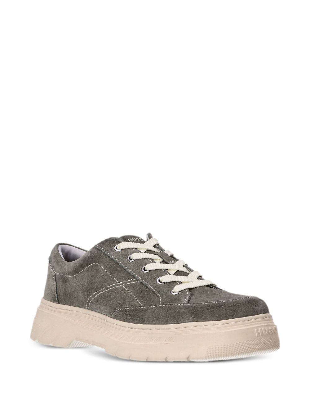 Urian contrast-stitching leather sneakers - 2