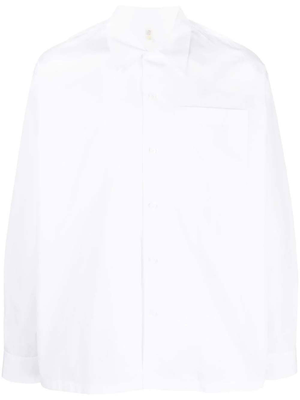 Cuban-collar long-sleeve shirt - 1