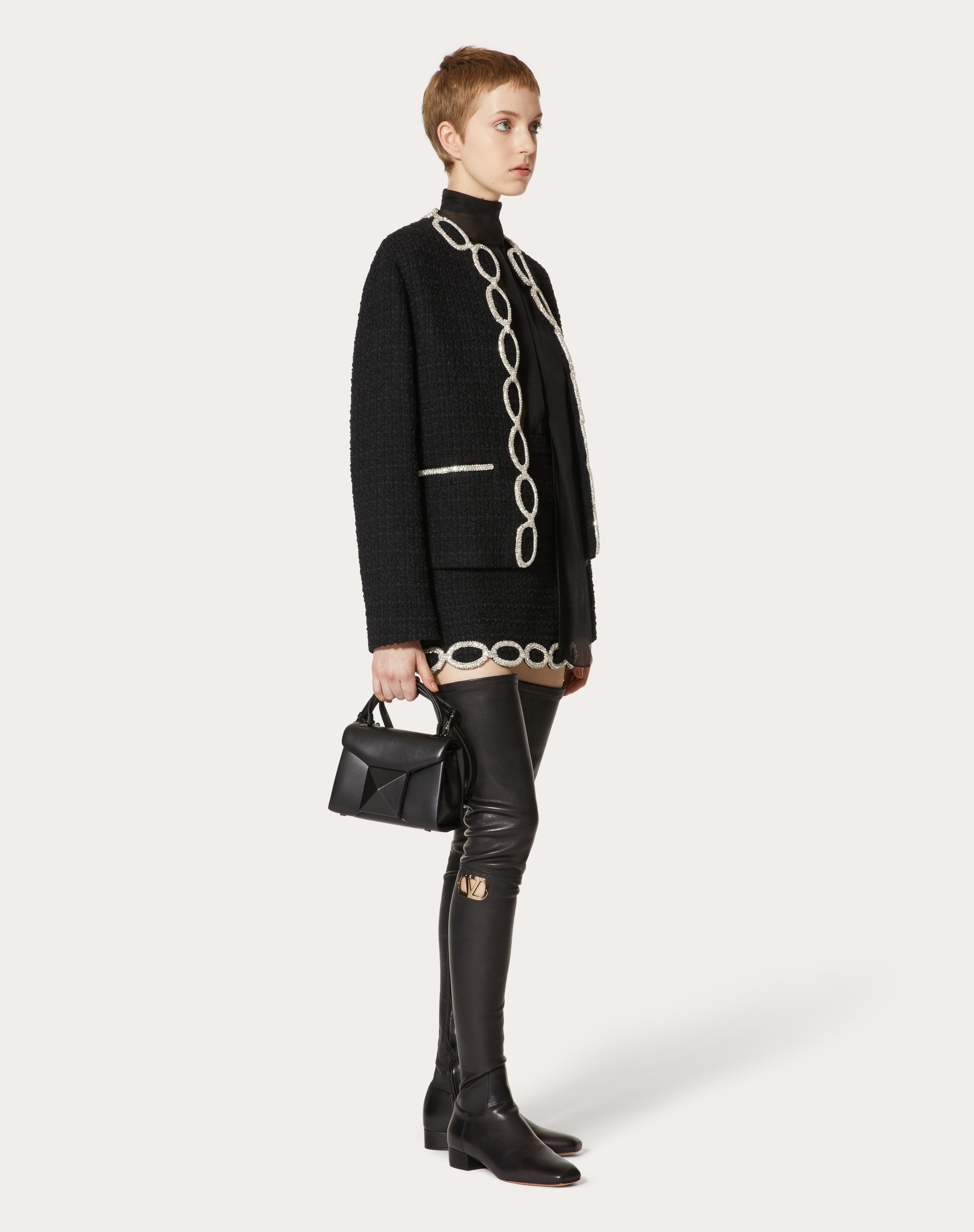 EMBROIDERED WOOL TWEED JACKET - 2