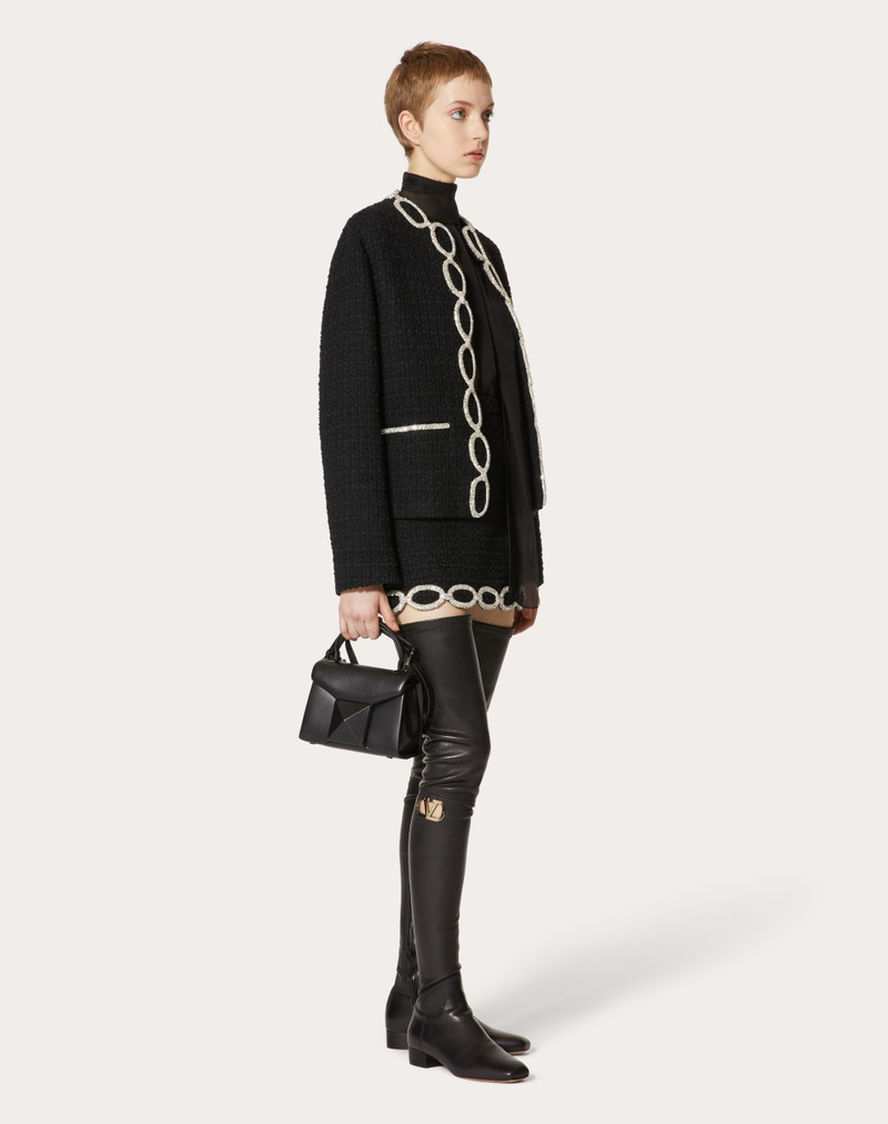 Valentino EMBROIDERED WOOL TWEED JACKET outlook