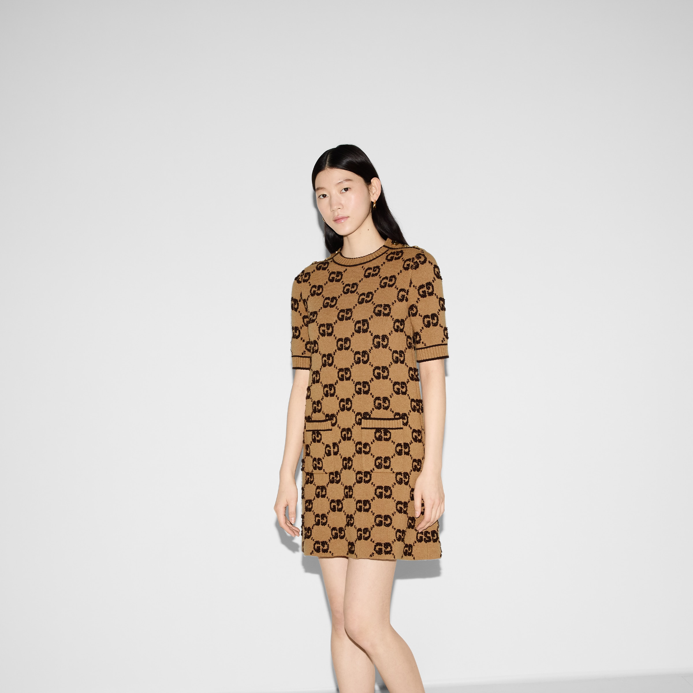 GG wool bouclé jacquard dress - 3