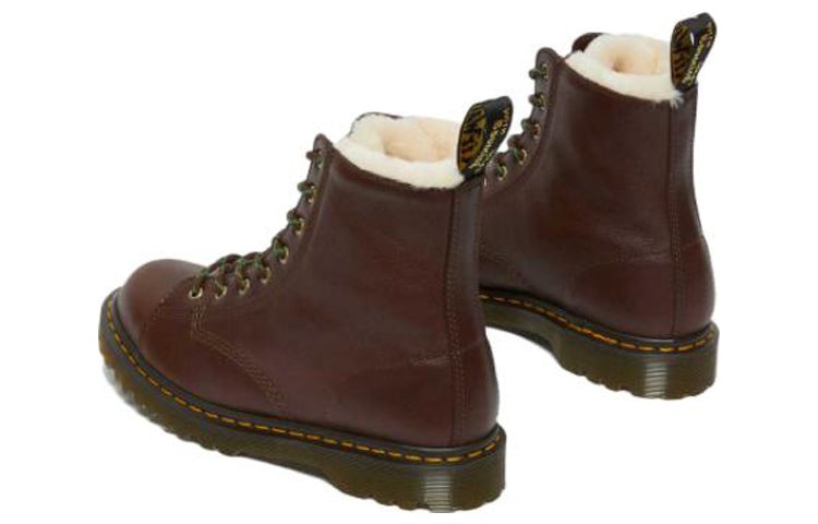 Dr. Martens Barton Shearling Lined Leather Ankle Boots 'Brown' 26873264 - 3