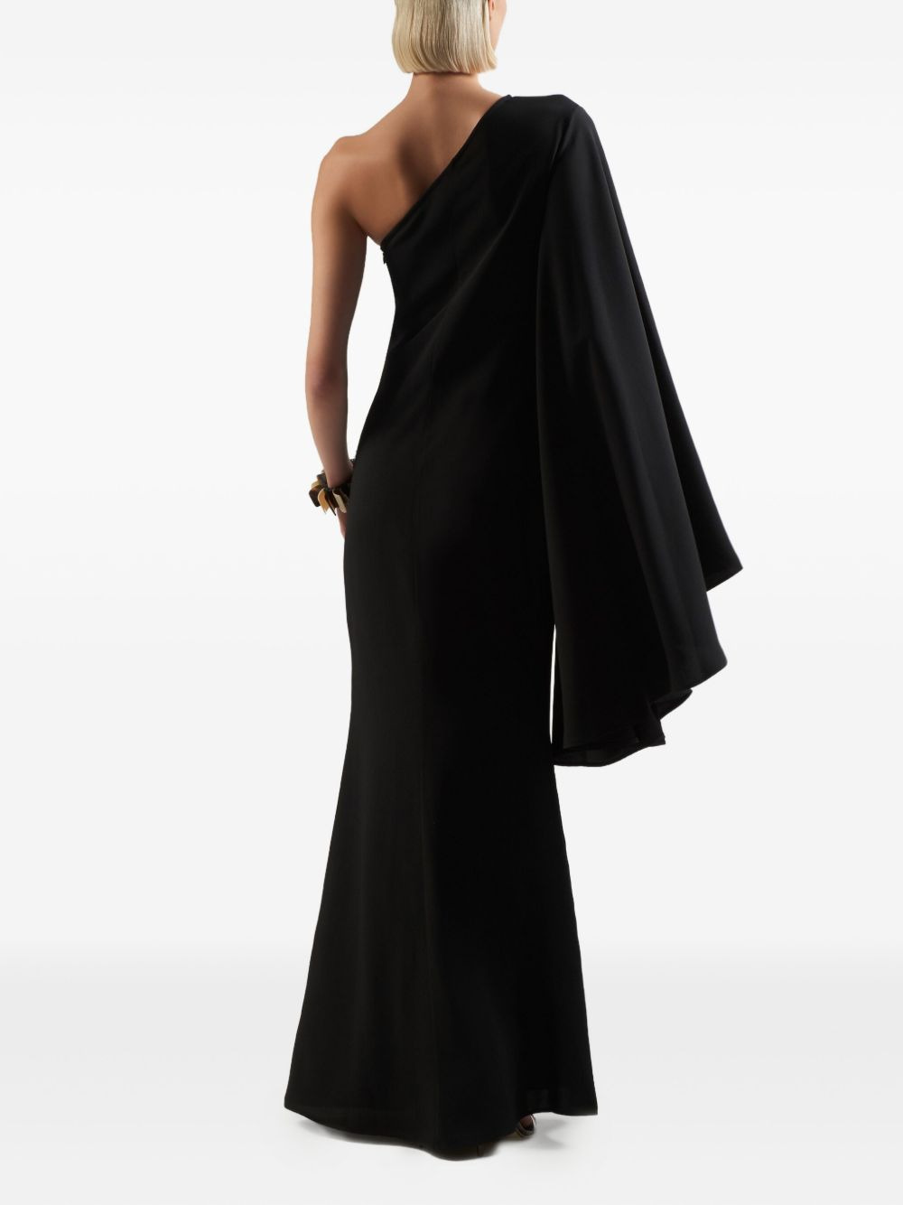 Sifnos one-shoulder flared-sleeve maxi dress - 3