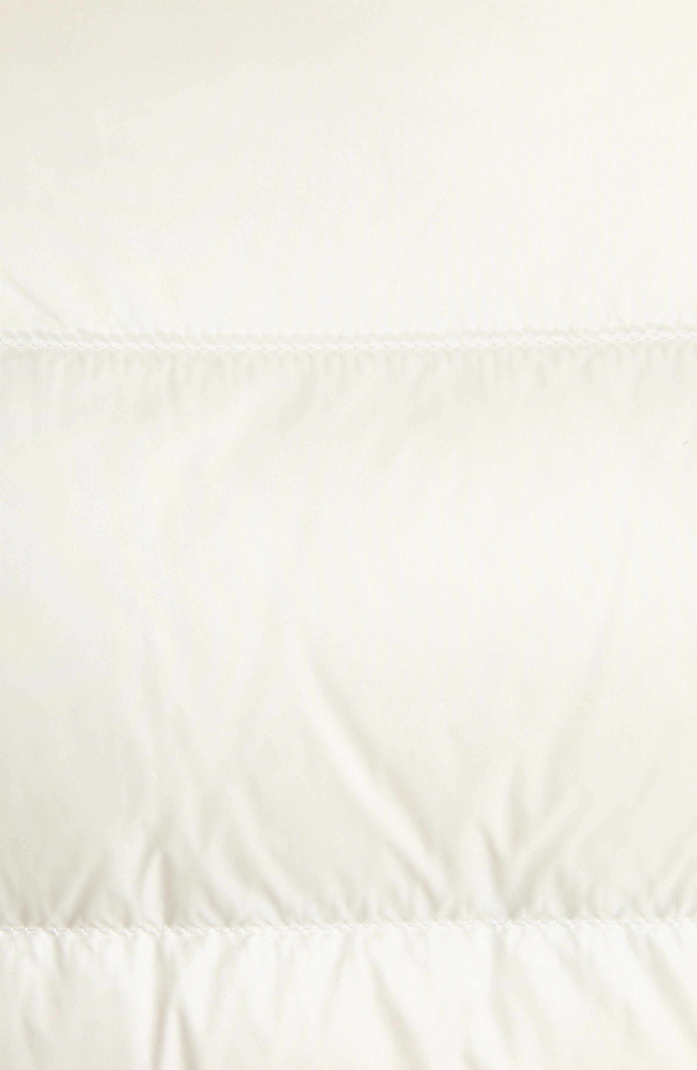 Moncler Boed Down Puffer Jacket with Genuine Shearling Trim in White at Nordstrom - 6