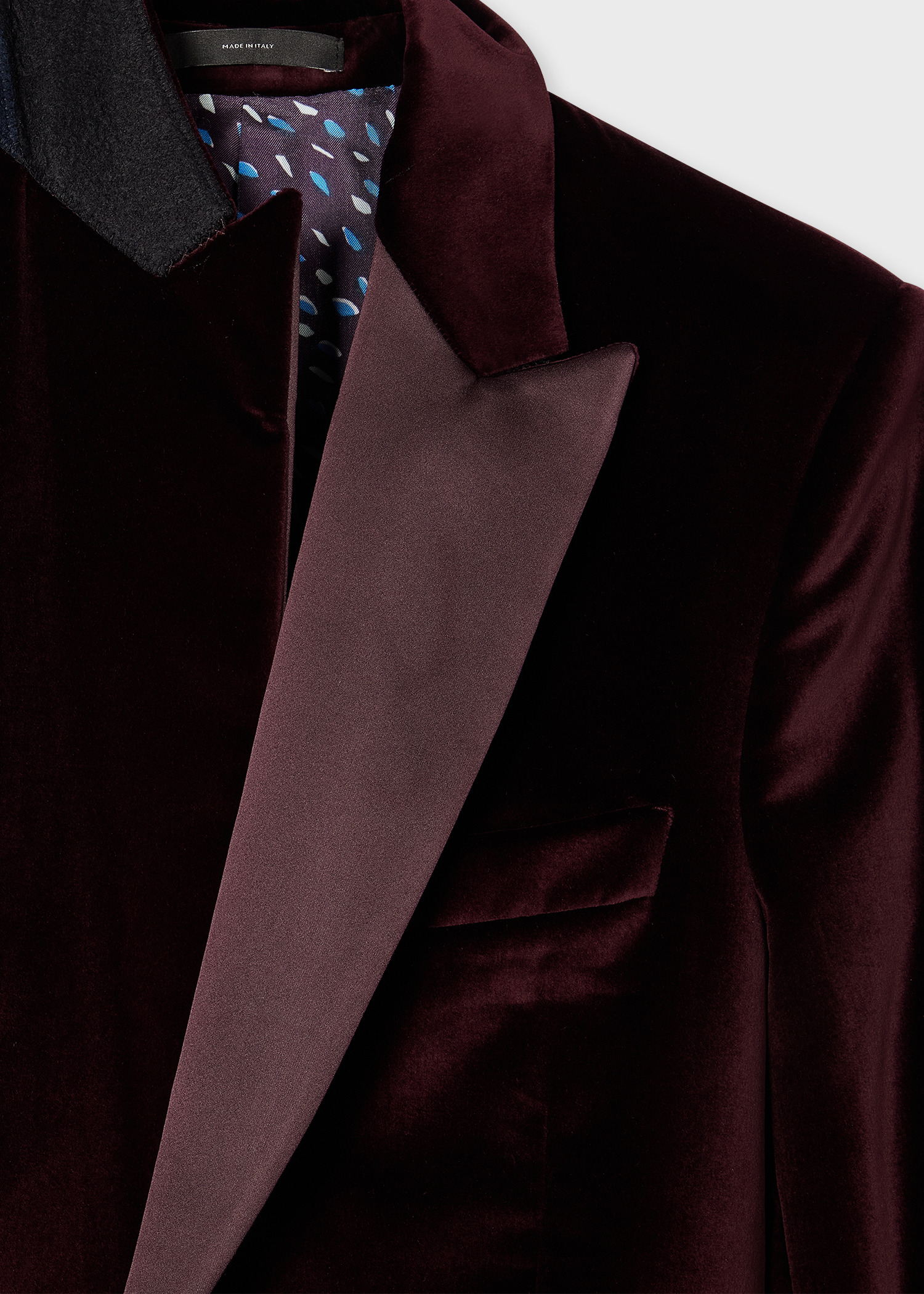 The Soho - Tailored-Fit Burgundy Velvet Evening Blazer - 2