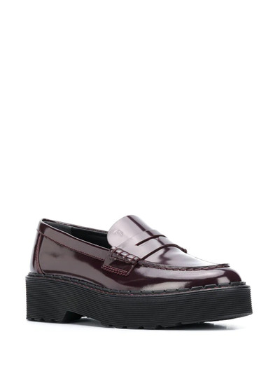 Tod's stacked heel loafers outlook