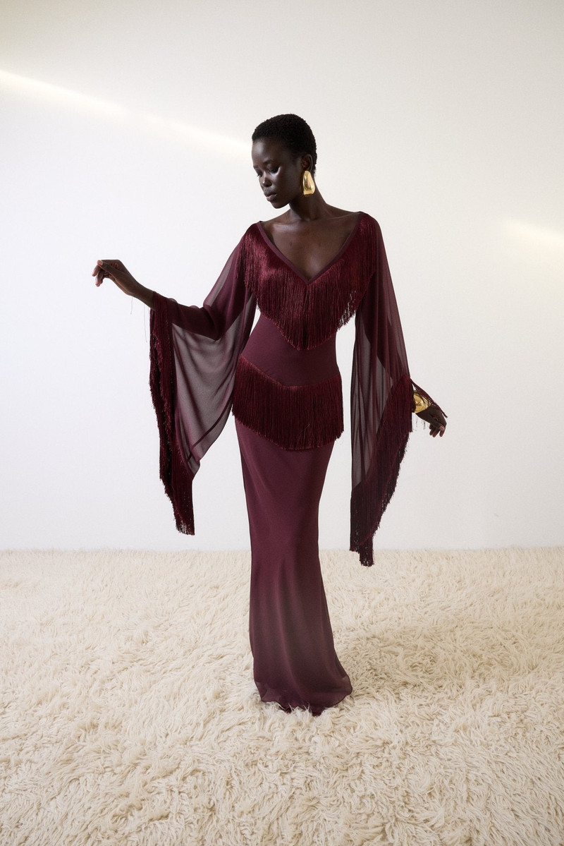 CRISTAL MAXI DRESS IN EARTH CHIFFON 3