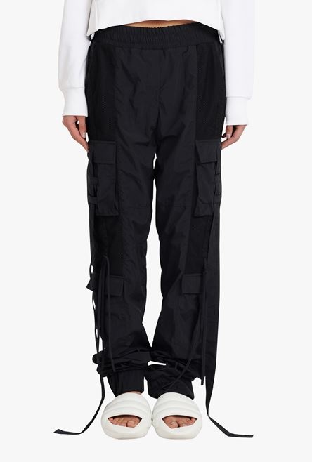 Black nylon cargo pants - 5