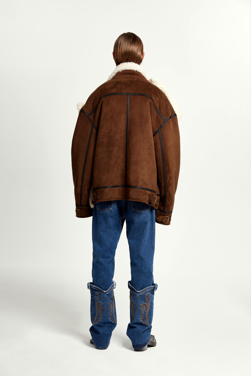 Snap Panel Shearling Jacket 6