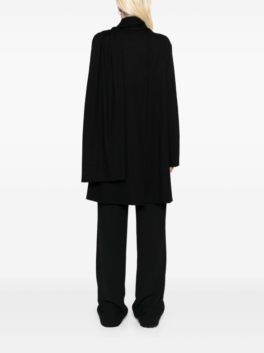 wool stole detail blouse - 4