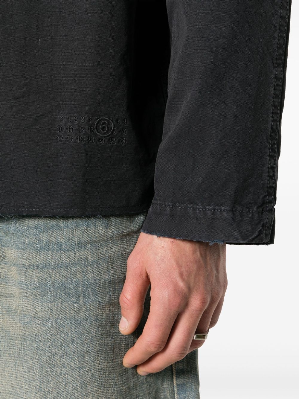 raw-hem shirt jacket - 5
