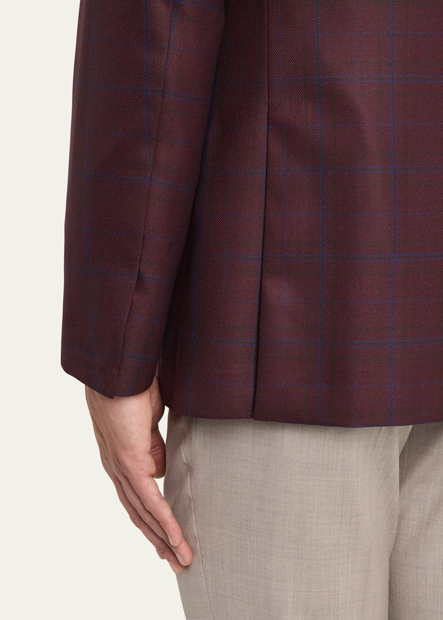 Men's Wool Plaid Sport Coat - 8