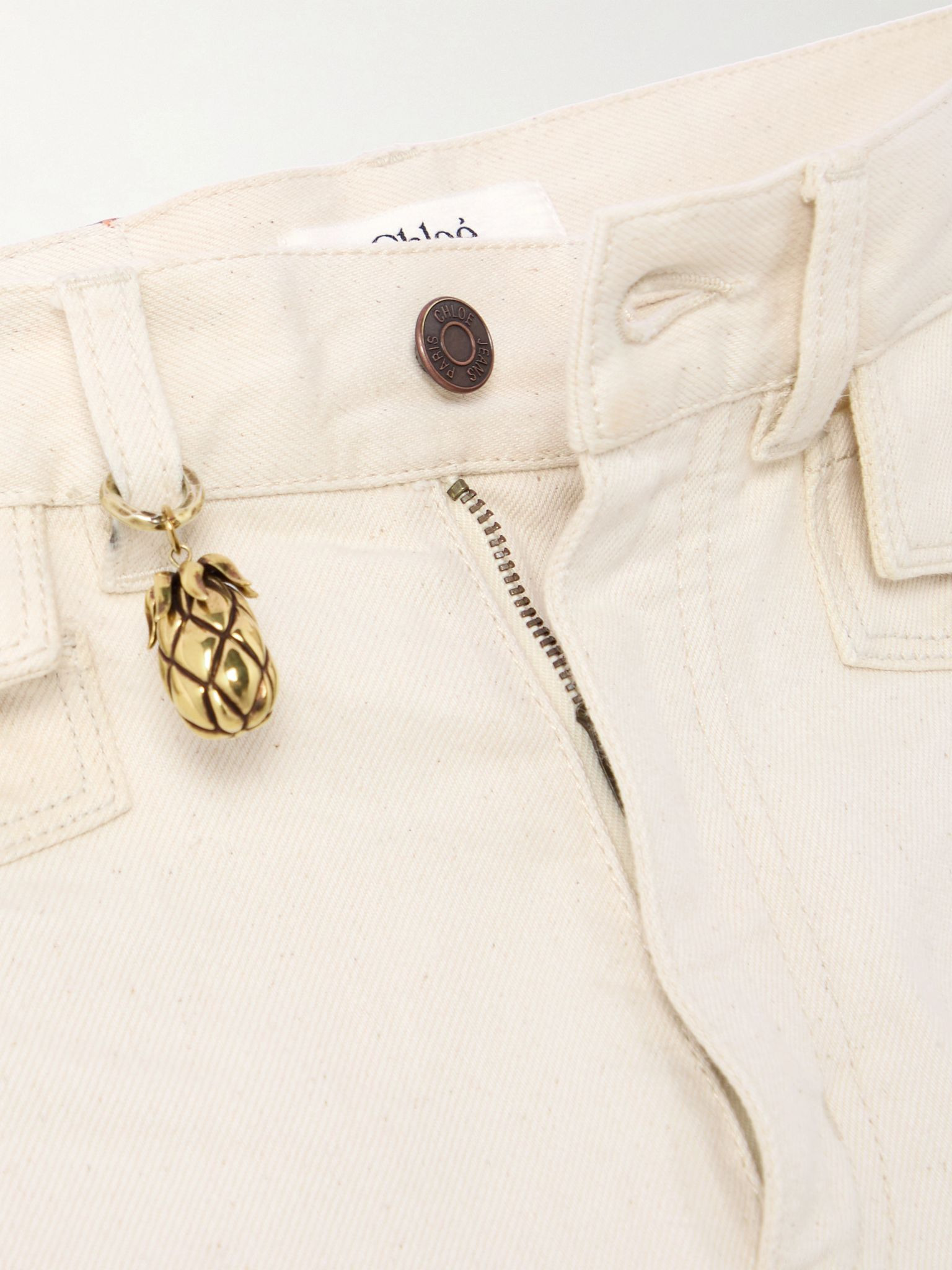 High-rise straight-leg jeans White - 6