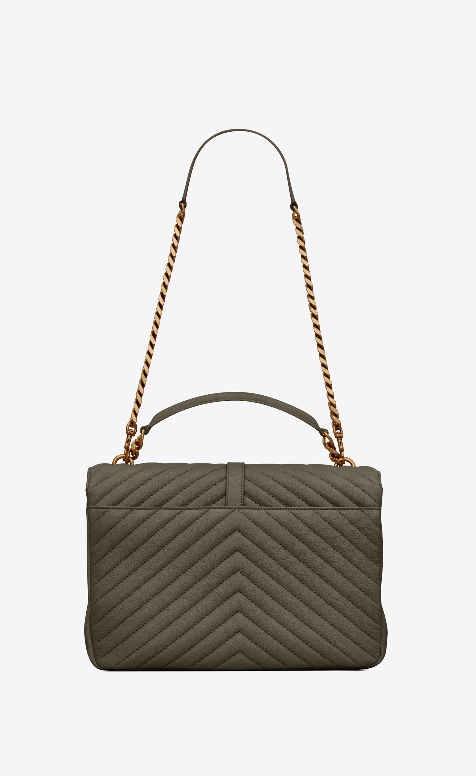 college large chain bag in quilted leather - 3