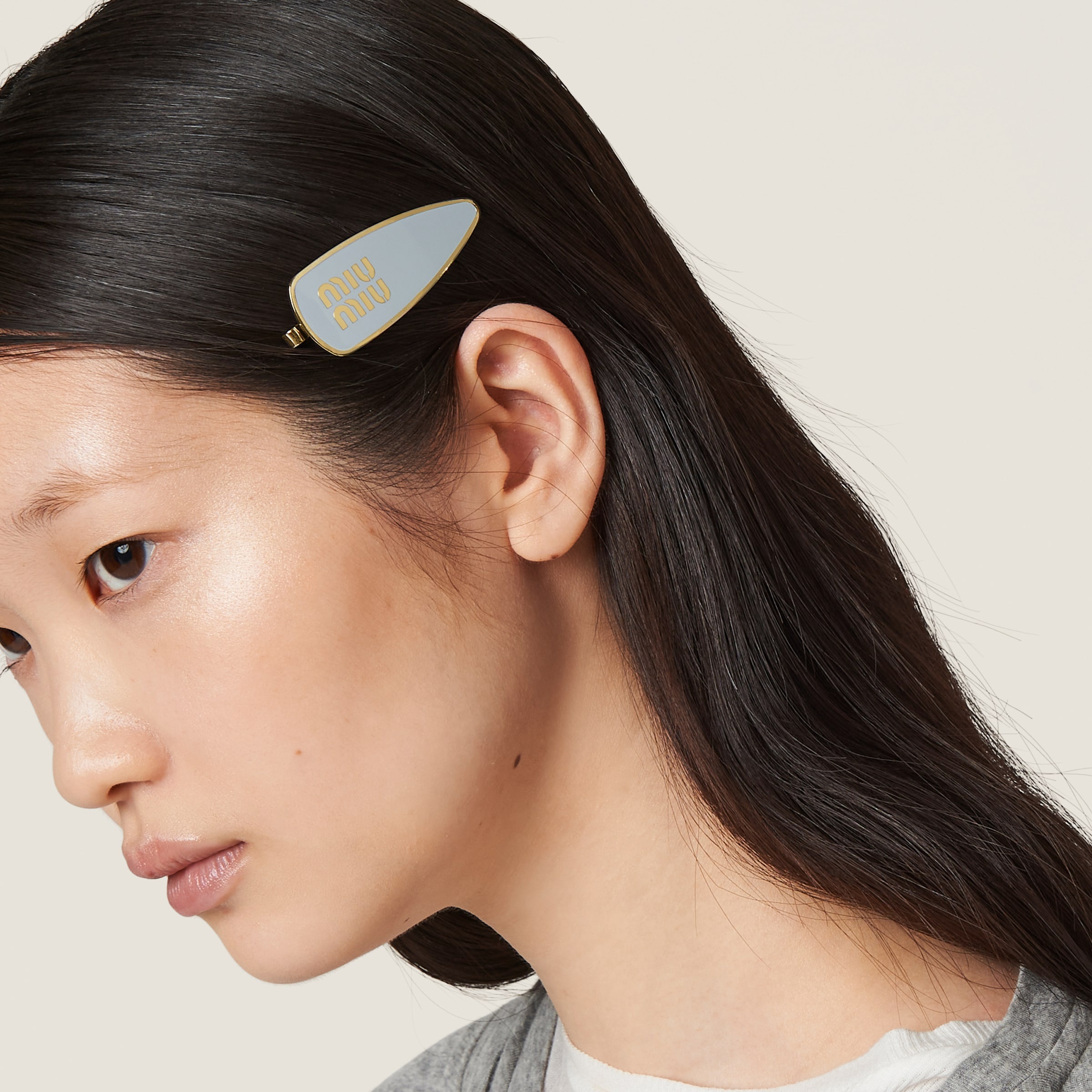 Enameled metal hair clip - 2