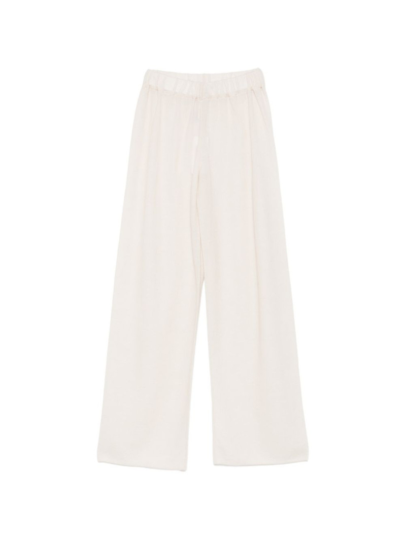 elasticated-waistband trousers 1