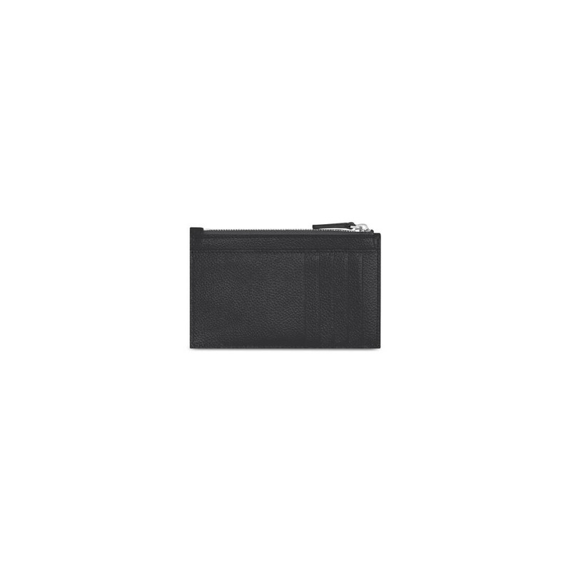 BALENCIAGA Men's Cash Long Coin And Card Holder  in Black outlook