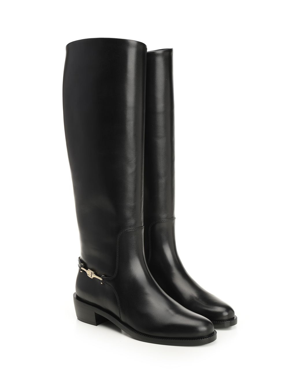 Boot With F Buckle Boots Black - 2