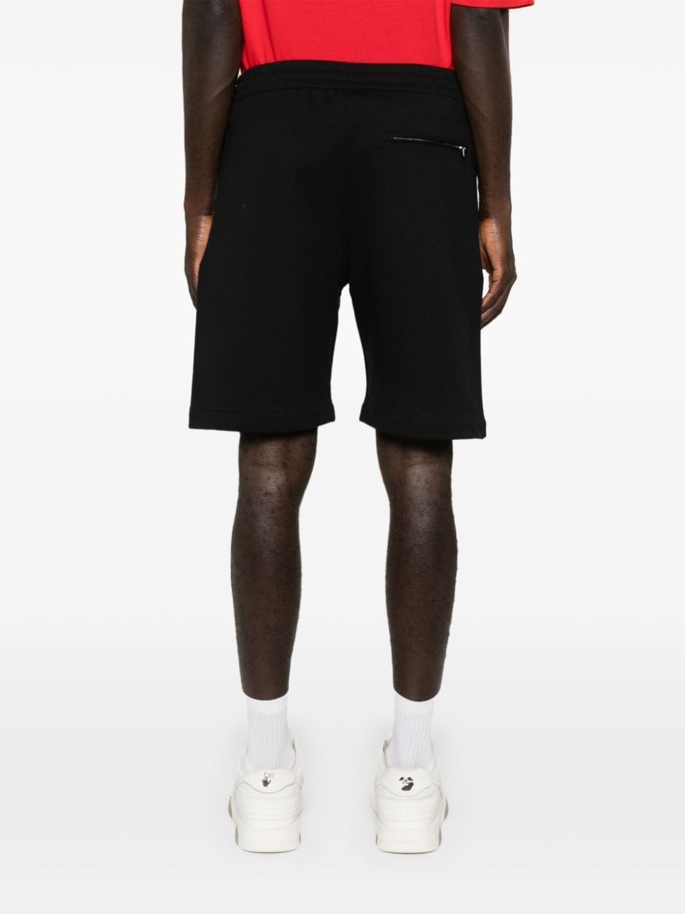 logo-print cotton shorts - 4