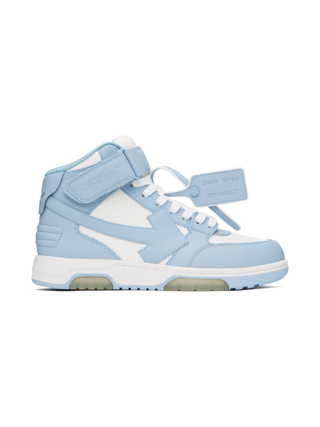 White & Blue Out Of Office Sneakers - 1