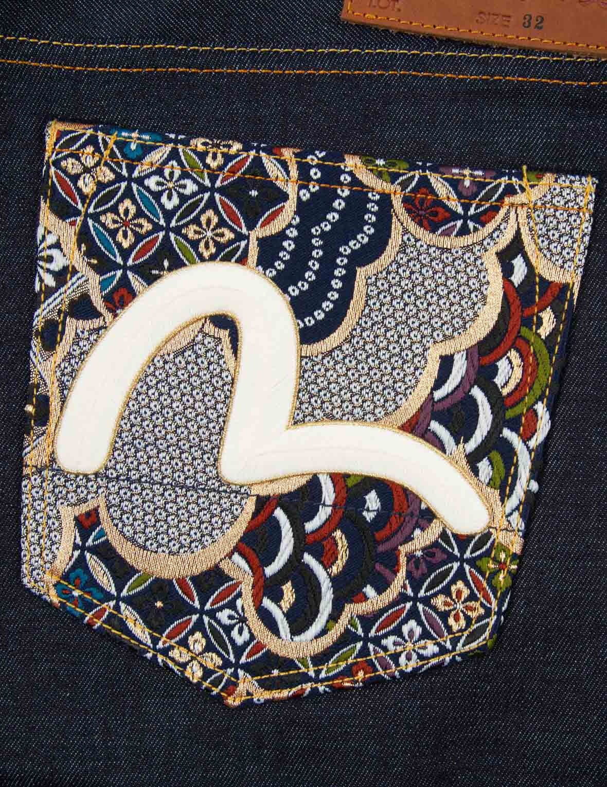 JAPANESE BROCADE POCKET DENIM SHORTS - 11