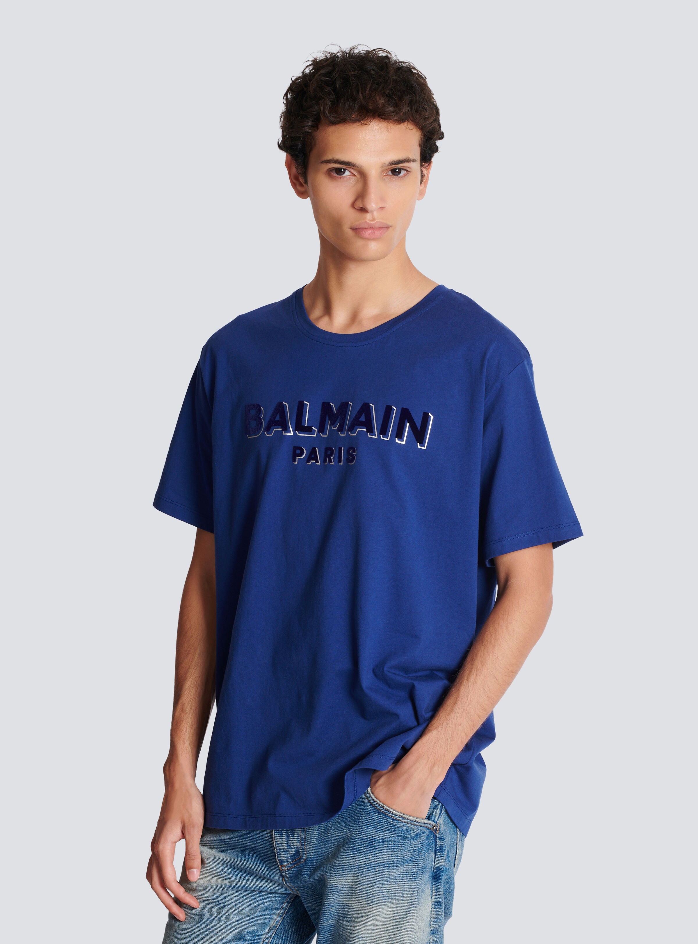 Metallic flocked Balmain T-shirt - 6