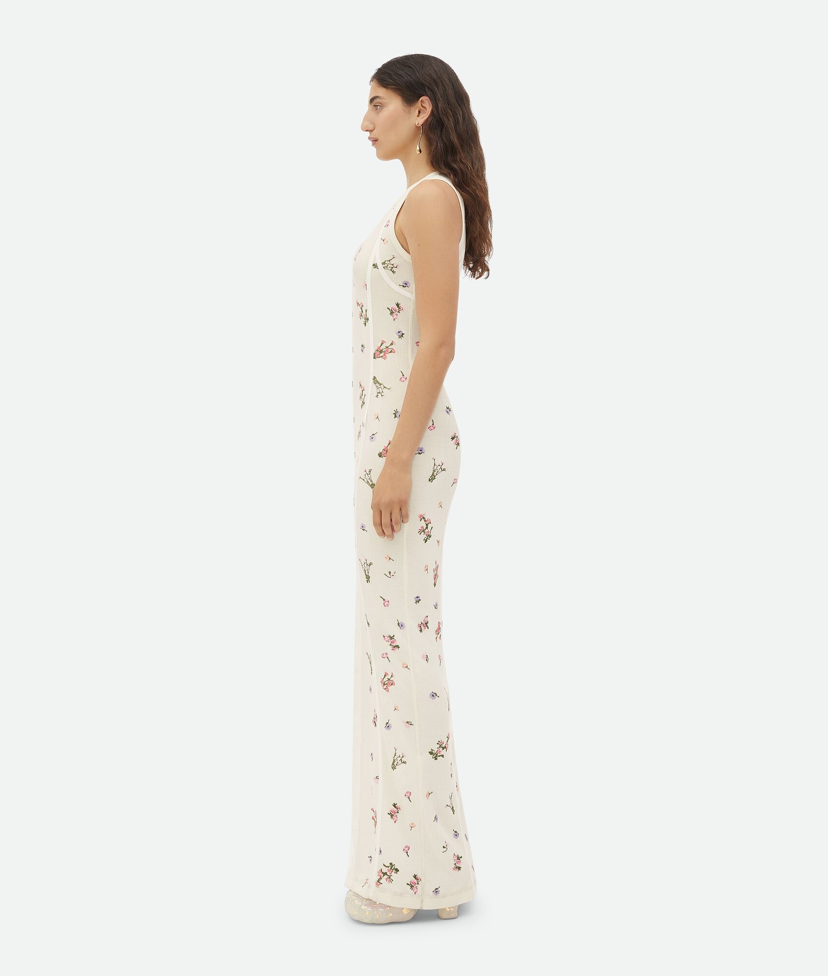 Wool Flowers Long Dress - 2