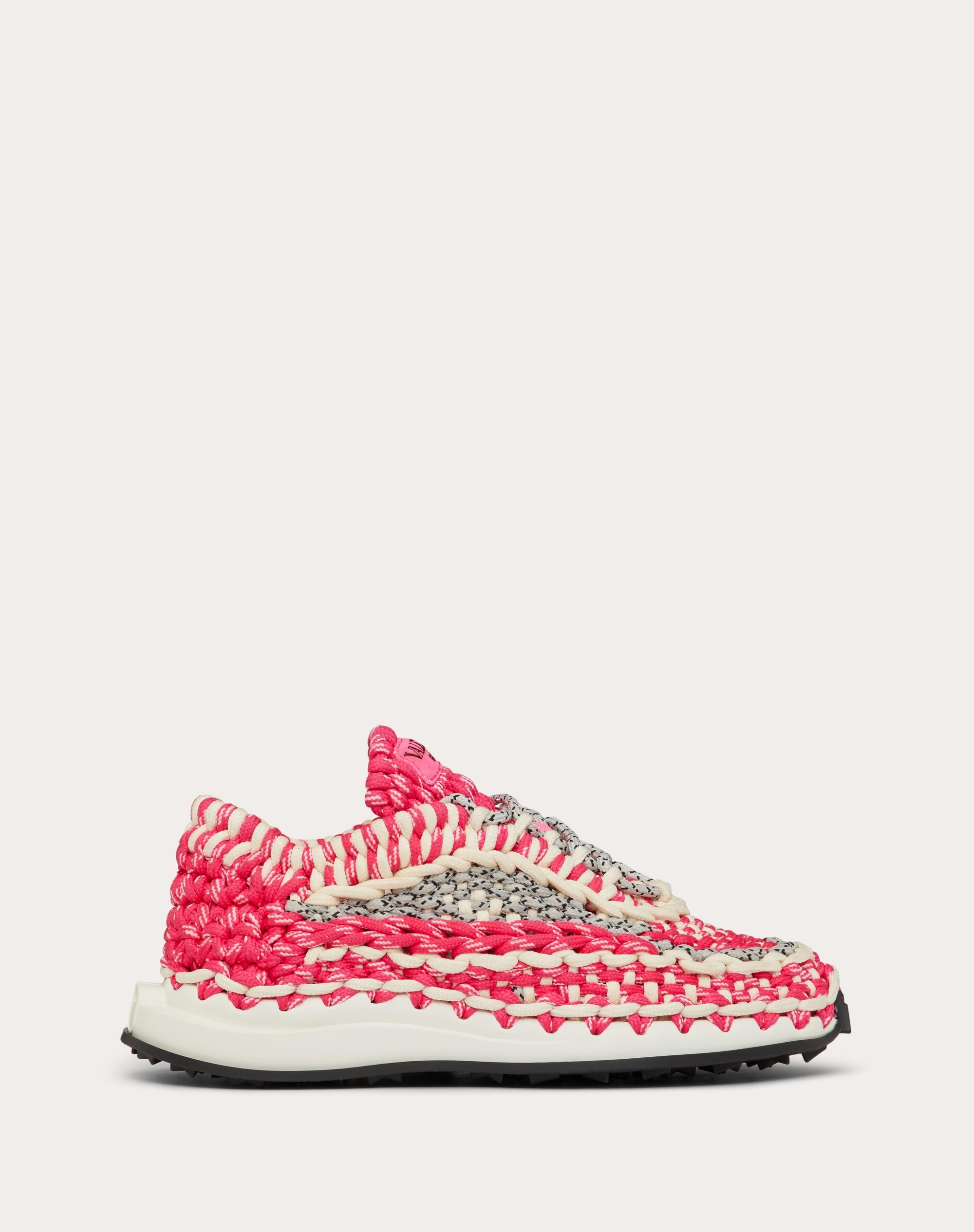 VALENTINO GARAVANI CROCHET SNEAKER IN FABRIC - 1