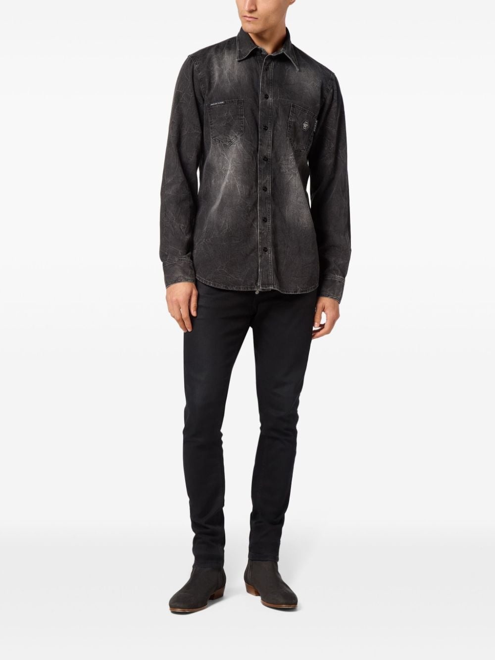 Skull & Bones denim shirt - 2