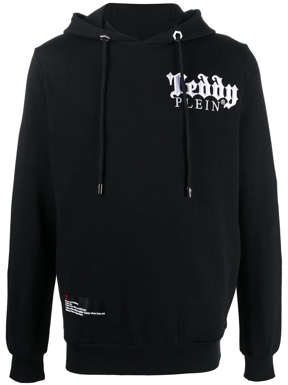 embroidered teddy-print hoodie - 1