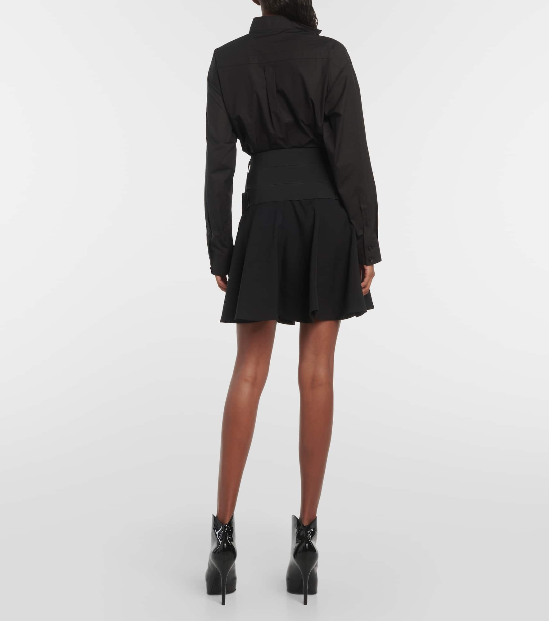 Belted wool miniskirt - 3