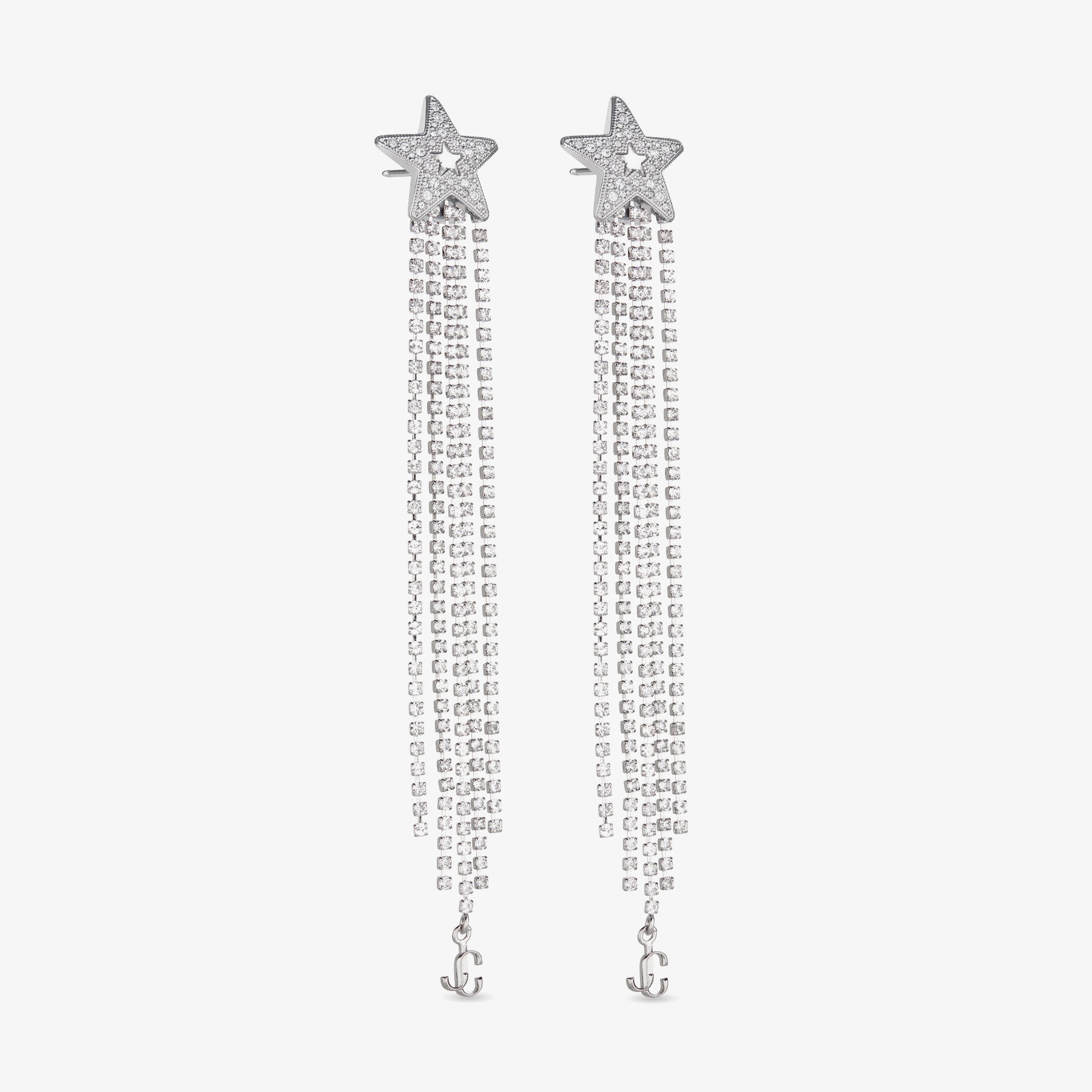 Star Fringe Earrings
Silver Star Fringe Earrings with Swarovski Crystals - 2