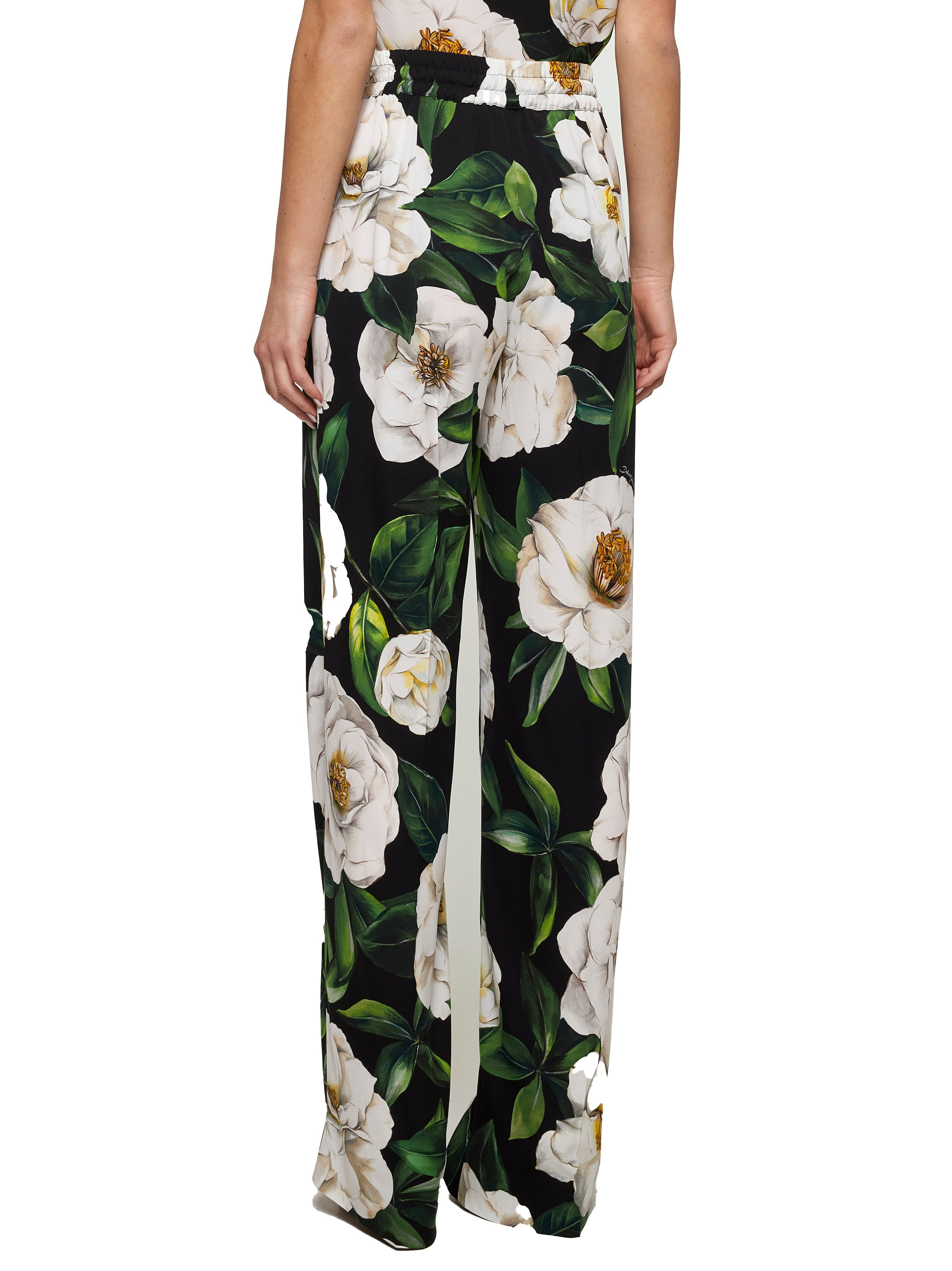 Gardenia print pajama trousers - 4