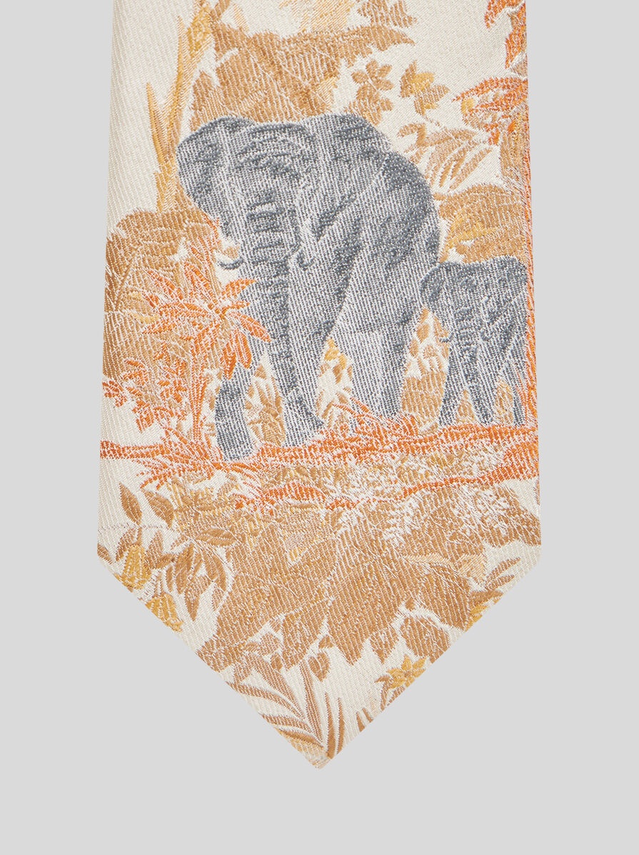 PATTERNED SILK TIE - 3