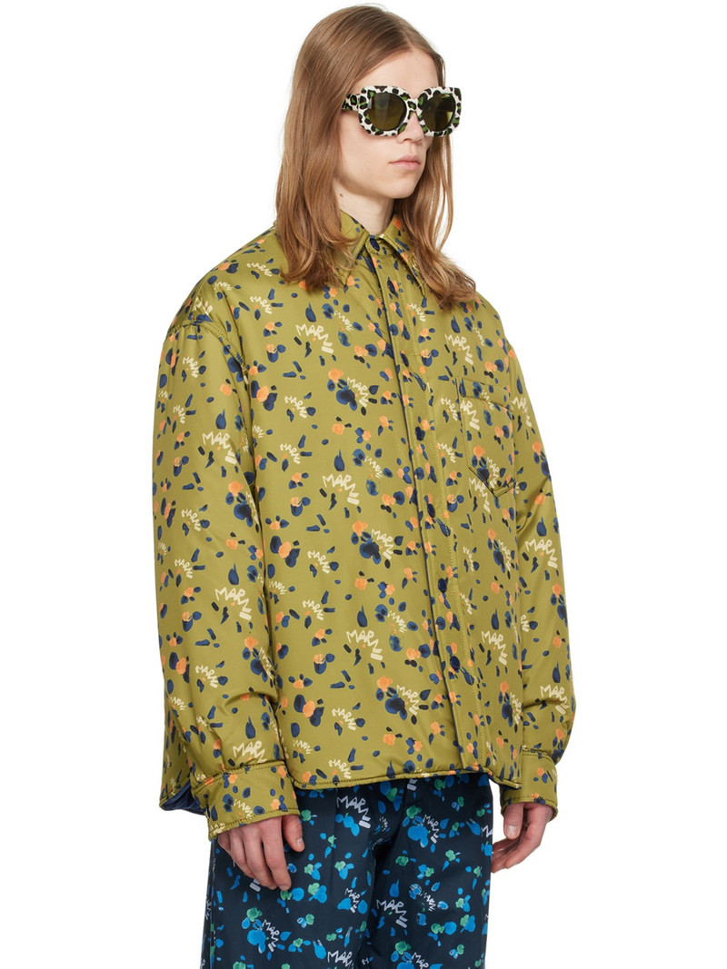 Marni Khaki Printed Jacket outlook