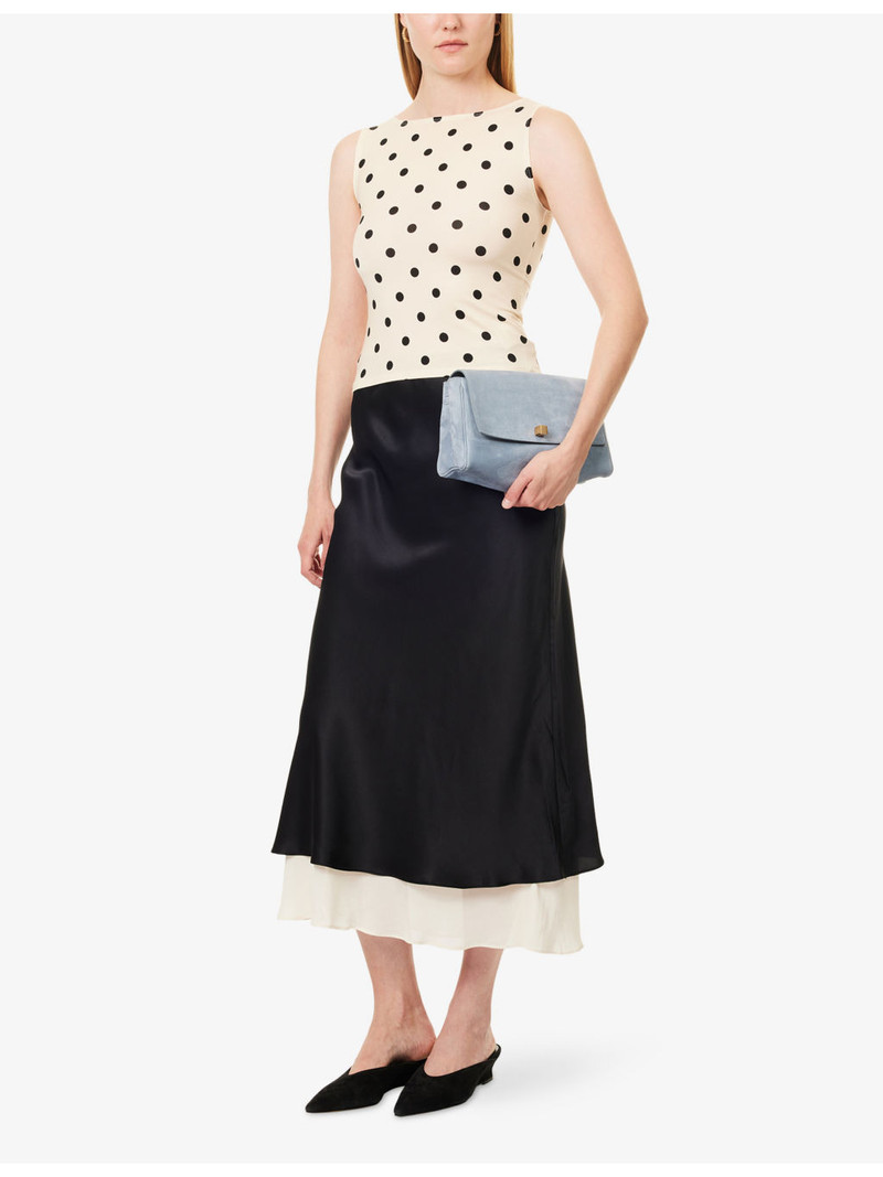 Reformation Dusk Polka-Dot Jersey Top outlook