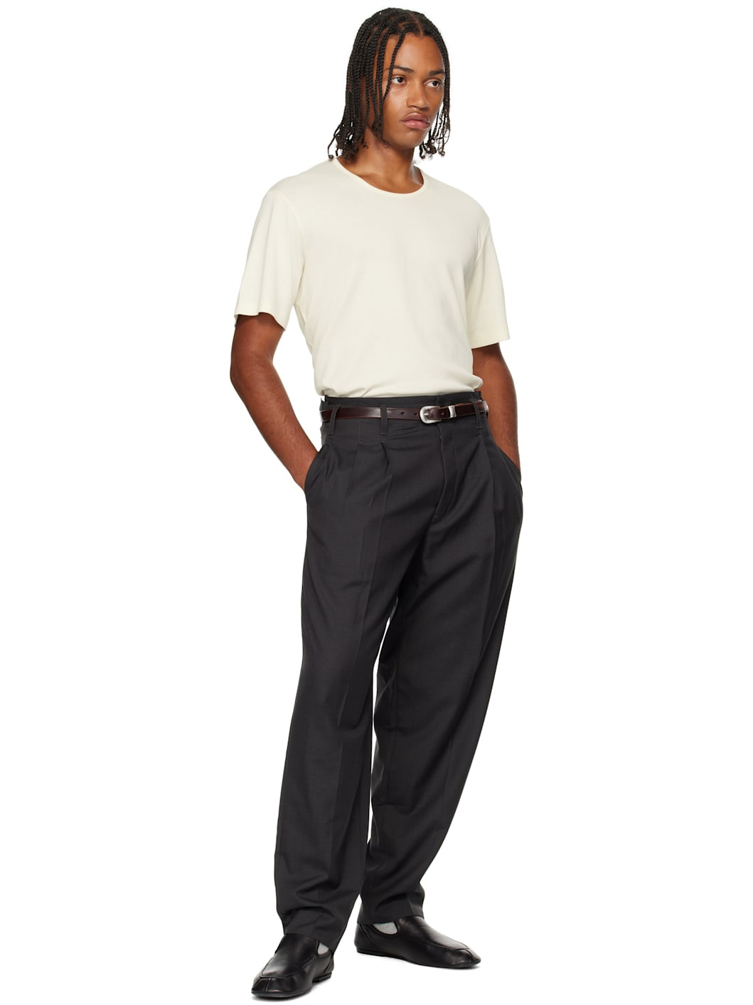 Gray Pleated Trousers - 5